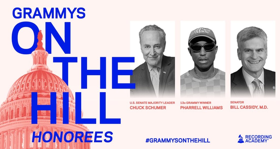 Grammys on the Hill honors Pharrell, Chuck Schumer, Bill Cassidy