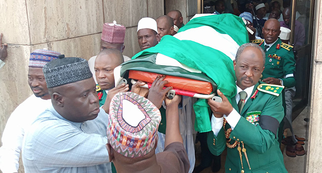 Chief Of Army Staff, Others Attend Burial Of Murdered General Alkali 